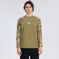 เสื้อยาวแขนยาวพิมพ์แบบแร็กแลนสำหรับผู้ชาย ระบายความร้อนได้เร็วสำหรับกิจกรรมกลางแจ้ง และการตกปลา