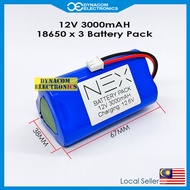 12V 3000mAH 18650 Rechargeable Li-ion Battery for Portable Device Outdoor LED Bluetooth Device[Bater