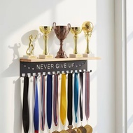Medal Display Rack with Shelf Sturdy Award Rack with Hooks Trophy Shelf with Hooks Long-Lasting Mode