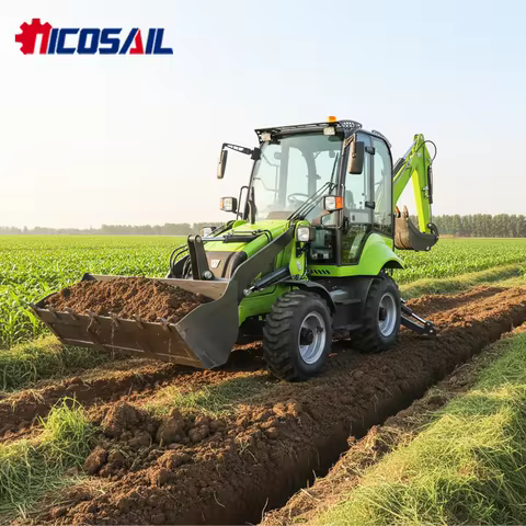 Multifunctional 18-25 Horsepower Backhoe Loader CE Approved Euro 5 Compact Digging Loader for Sale
