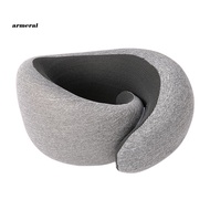 [New]  Memory Foam Travel Cushion Foldable Memory Foam U-shaped Neck Pillow with Zipper Design for Travel Portable Neck Support Pillow for Comfortable Rest