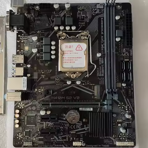 Used H410M S2 V2 Micro ATX Motherboard LGA1200 Support 10th Gen CPU DDR4 RAM Desktop Mainboard for G