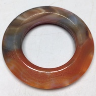 Tibetan Natural Winding Silk High Oil Pulp Calcified Horseshoe Pattern Weathered Old Agate Warring S