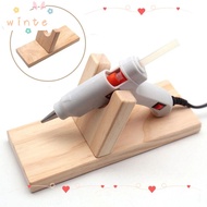 WINTE Hot Glue Holder, DIY Universal Hot Glue|Base, Wooden Hot Glue Support Stand