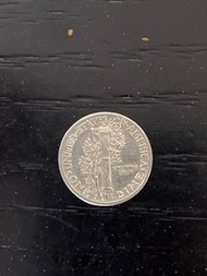 1942 US Mercury dime壹毫 United States 美國希臘神話通商之神(Mercury/Hermes)團結箭群徽(Silver Dime)銀幣(二戰時期) $0.1