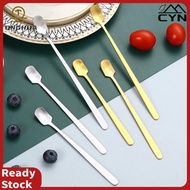 Square-headed stainless steel spoon, stirring spoon, coffee spoon, milk spoon, tea spoon, honey spoo