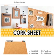 Centre Cork Sheet / Cork Board B5 / A4 / A3 Size