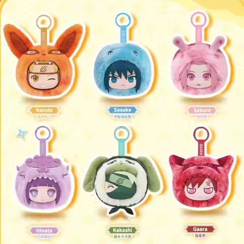 Genuine CAKI Naruto Shippuden Alternate Design Fluffy Earphone Storage Pouch Blind Box Gaara Zipper