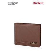 KICKERS Full Grain Cowhide Men Bi-Fold Top Flip Short. Wallet with Rear Slide Pocket KK00-KDIHT84752