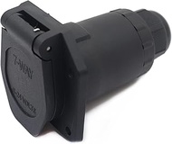 RV Blade 7-Way Replacement Trailer Socket - Vehicle End 7-Pin Trailer Light Connector Adapter