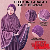 Telekung Arafah Gred No.1 Travel Lace Adult Telekong Adult Prayer Fabric