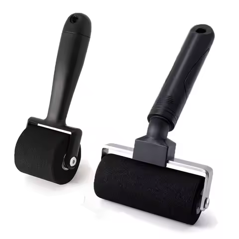 FOSHIO Sponge Wheel Roller Car Vinyl Wrap Film Application Smoothing Roller Plastic/Nylon Handle Wal