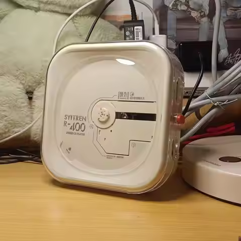 Syitren R400 Retro CD Player Portable Bluetooth Wireless Walkman High Sound Art Style Support Wired 