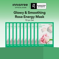 INNISFREE Rose Energy Mask 10PCS Set  - Daily Sheet Mask for Instant Hydration & Soothing Relief