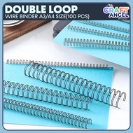 100PCS Double Loop Wire Binding for Wire Binding Machine Ring A3/A4 Size 34/50 Holes Binder Notebook