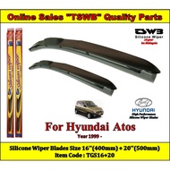 Hyundai Atos (Year 1999 - ) New Design Silicone Wiper Blades (TGS16+20)