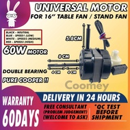 (100% Pure Cooper) 16" TABLE FAN MOTOR / STAND FAN MOTOR / FAN MOTOR / Universal FAN MOTOR 16 INCH F