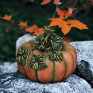 Orange Pumpkin Jewelry Box Handmade Halloween Decor Pumpkin with a lid