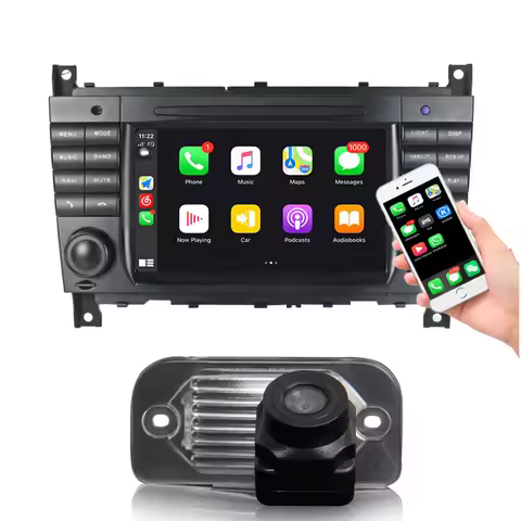 Android Car radio Carpaly GPS Navigation HD Reverse camera For Mercedes-Benz CLK C G-Klasse W203 CL2