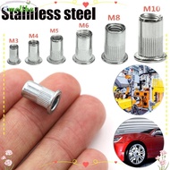 MOLIHA 10pcs Stainless Steel Rivnut  Durable Rivet Nut Threaded Rivet