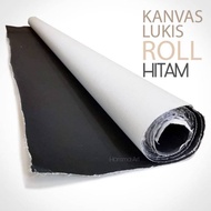 HITAM Black Painting Canvas Roll 1.5x3 M || Black CANVAS GOOD QUALITY