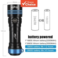 Diving Flashlight 4500 Lumens Underwater Waterproof Xhp70 Led Floodlight