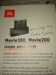 JBL center speaker 1 piece only