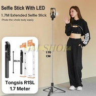 R1S L LED 1.7meter Bluetooth SELFIE STICK 3in1 360 1.7M Tripod SELFIE STICK/ 3 IN 1 SELFIE STICK/ SE