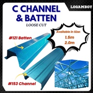 CHANNEL BATTEN BESI TRUSS SECTION BUMBUNG ROOFING CHANNEL BATTEN 2METER 1METER BIRU RANGKA BUMBUNG R