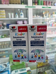 Siro Doppelherz Aktiv Kinder Immune hỗ trợ tăng cường đề kháng chai 250ml