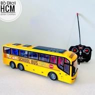 [HOT - 4-WAY WITH LIGHTS] Remote control bus children's toy for children who like school bus and car