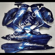 MODENAS DINAMIK 120_AIRBRUSH BLUE BLACK COVERSET_SILVER HAYABUSA STICKER_HLD
