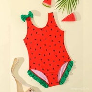 Baby Girl One-Piece Swimsuit Girl Bow Girl Swimsuit Watermelon Fashion Swimsuit OY12