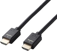 Elecom GM-HD14E30BK HDMI Cable, 3.9 ft (3 m), High Speed, 4K/30Hz, Ethernet, Ver1.4, Supports 3D Video, HEC/ARC Compatible, Uses Metal Shell Connectors to Reduce Noise, PS5/4 Compatible (PS4 Not