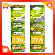 <ของแท้> New ถ่าน GP CR2032 27A GP 23A LR44 ของแท้100% Alkaline Battery 12V. ถ่านกริ่งไร้สาย รีโมตรถ