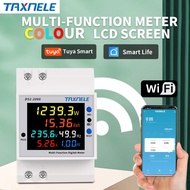 TUYA WiFi 6IN1 AC 220V Voltage Current Power Factor KWH Electric Energy Frequency Meter D52-2066