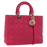Christian Dior Lady Dior Canage 手提包，真皮材質，兩用，粉金色，正品，貨號 157272SAM