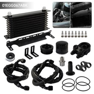 AN10 10 Row Oil Cooler Kit Thermostat Adapter For Audi S4 S5 Q7 A8L 3.0T EA839 Engine CNC Aluminum