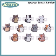 JCTTTY 1 6pcs phim hoạt hình dễ thương khác nhau mèo Tennis vợt Damper Silicone sốc hấp thụ để giảm 