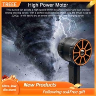 treee Portable Handheld Turbo Fan 64mm Ultra Large Brushless Motor High Speed Control Function 2200g