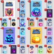 XO Blox fruits fruit notebook a5 200 pages with spring spine / Fruit shaped game book / Blox Fruits 