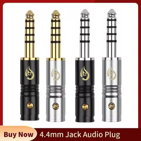 Audio Jacks 4.4mm Connector Balanced Interface Gold Rhodium 5 Poles Male Plug 4.4 Jack For NW-WM1Z/A