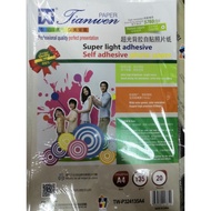 A4 sticker gloosy photo paper 135gm 20 sheets super light self adhesive