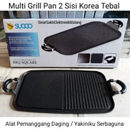 Multi Grill Pan Korean BBQ 2 Sisi Alat Pemanggang Yakiniku Panggangan