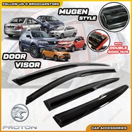 🔅  For Proton Door Visor Mugen Acrylic Air Press Window Door Visor Samurai Wira Waja Exora Iriz Saga