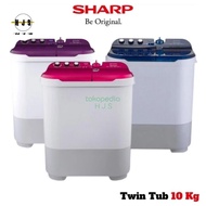 MESIN CUCI SHARP 10 KG ES-T1090- 2 TABUNG MANUAL 