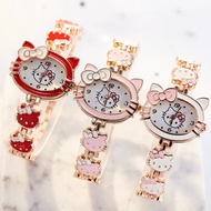Cartoon Kitty Electronic Cat Quartz Watch,Cute Fashion Watch Anime Cat Girl Watch