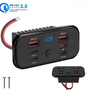 96W PD30W QC3.0 18W Car Fast Charging Universal USB Type-C Power Outlet Quick Charger Adapter for SU
