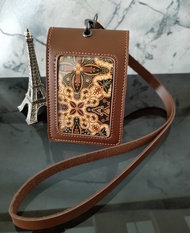 NAME TAG Id Card BOLAK BALIK Kulit Name Tag Magnet Double Flip NTS031