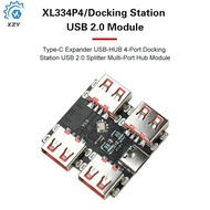 XL334P4 USB 2.0 4-Port Controller Expansion Module USB-HUB Motherboard USB 2.0 to 4-Channel Splitter